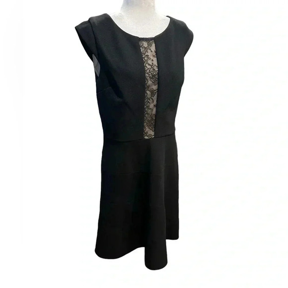 Betsey Johnson Tiered Black Dress Floral Pattern Lace Size 12 - Picture 5 of 15